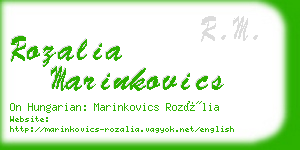 rozalia marinkovics business card